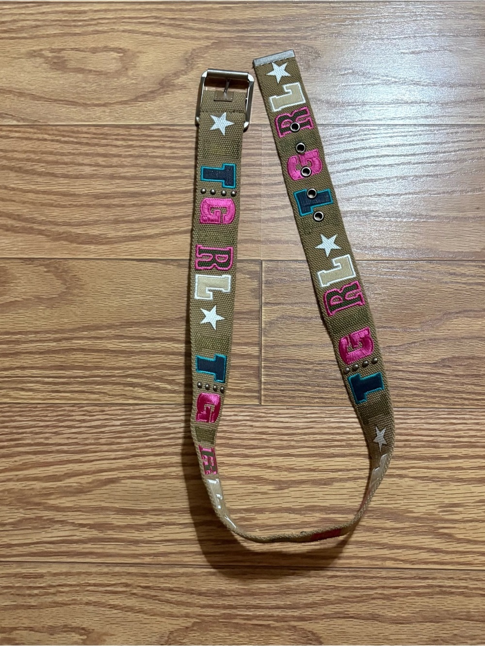 Y2K 2000s Burlap Colorful IT GIRL Belt 42” Length